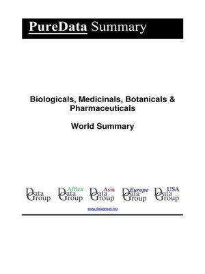 cover image of Biologicals, Medicinals, Botanicals & Pharmaceuticals World Summary